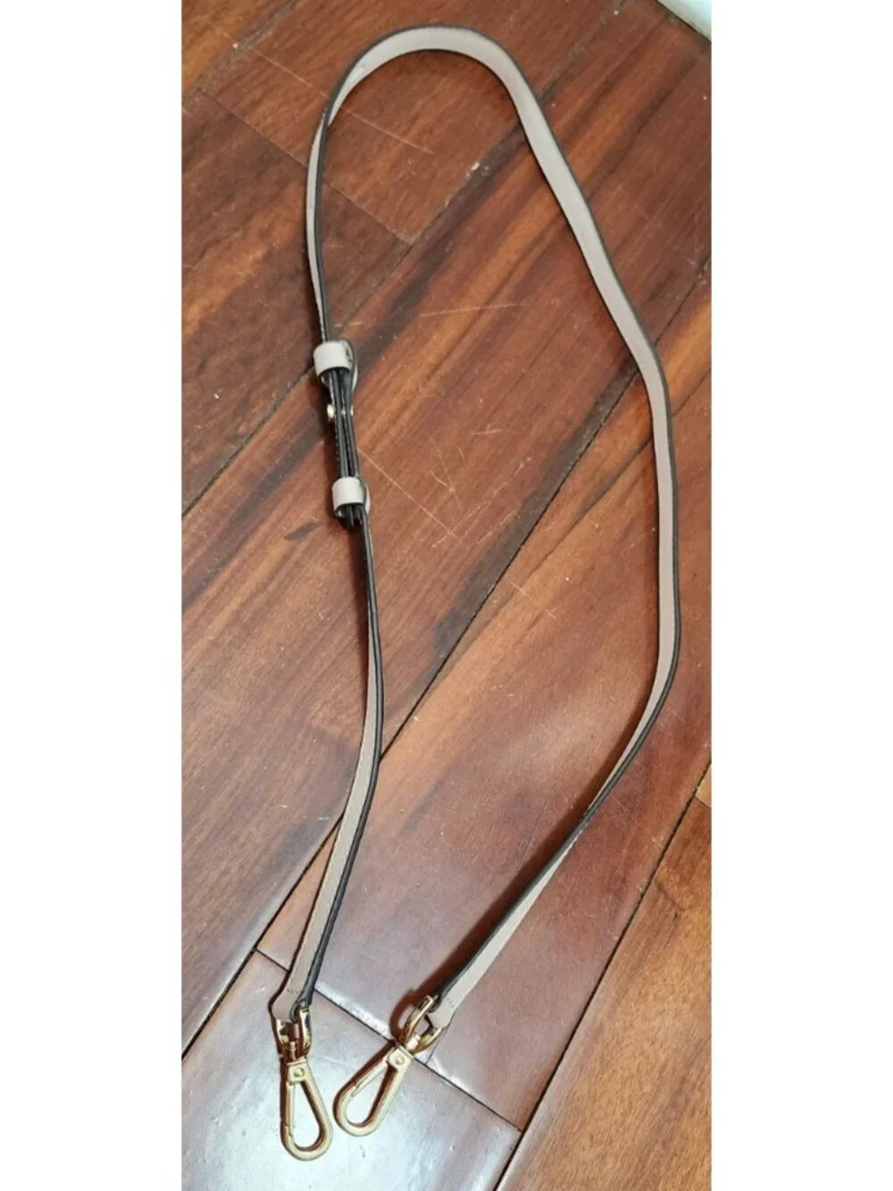 Michael Kors Adjustable Crossbody Strap Beige Leather Gold Hardware Replacement